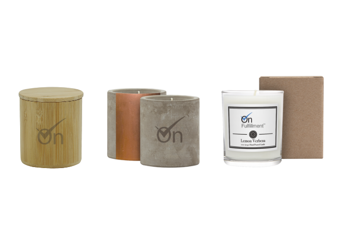 company branded candles for customer gifts