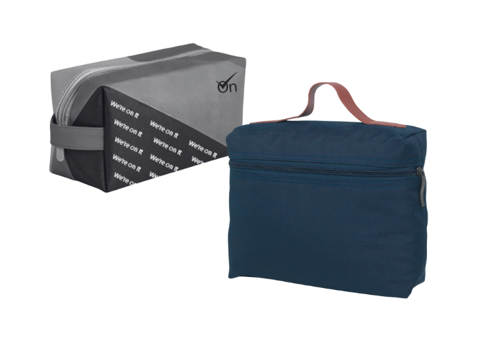 cosmetic bags with company branding can be fully customized or simply decorated