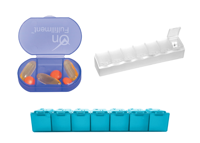 pill boxes that can be decorated promotional products